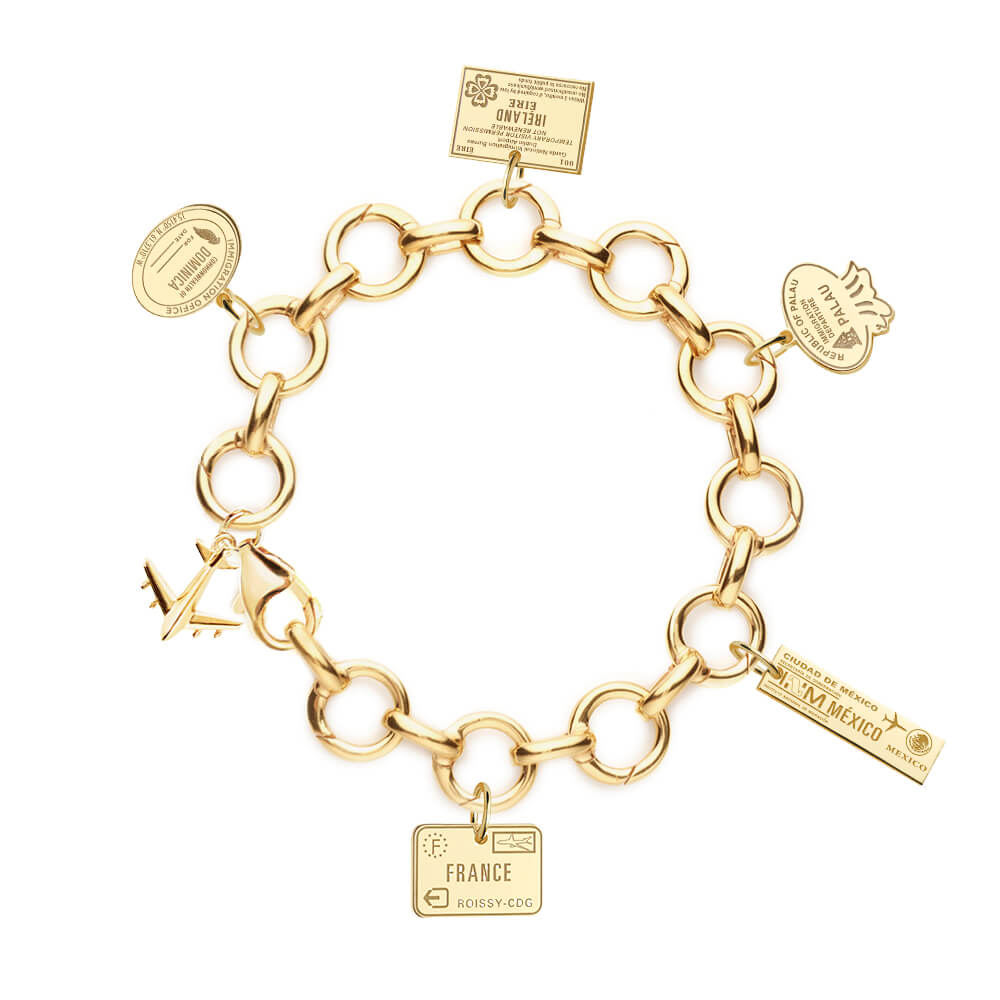 Vintage 14k gold charm bracelet | dkfarnum